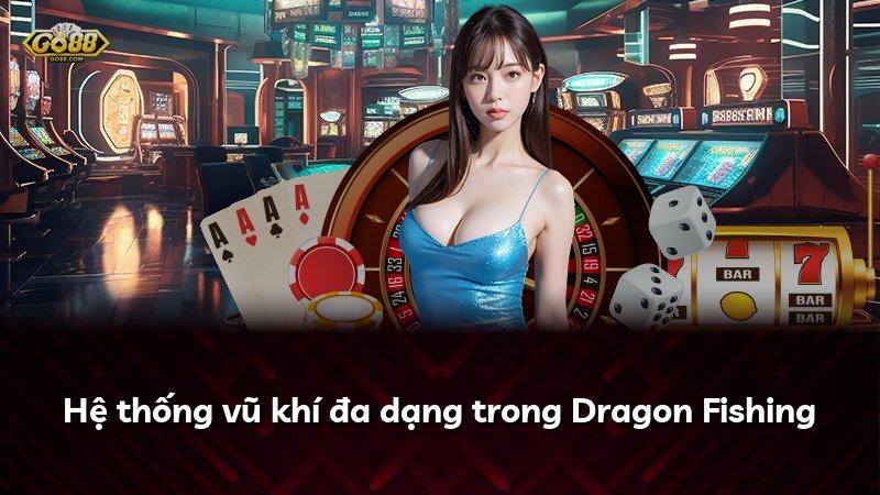 Hệ thống vũ khí đa dạng trong Dragon Fishing